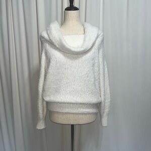 H&M Soft White Cowl Neck Sweater